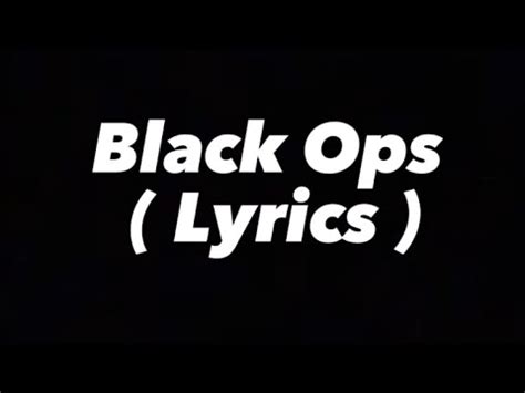 black ops lyrics|More.